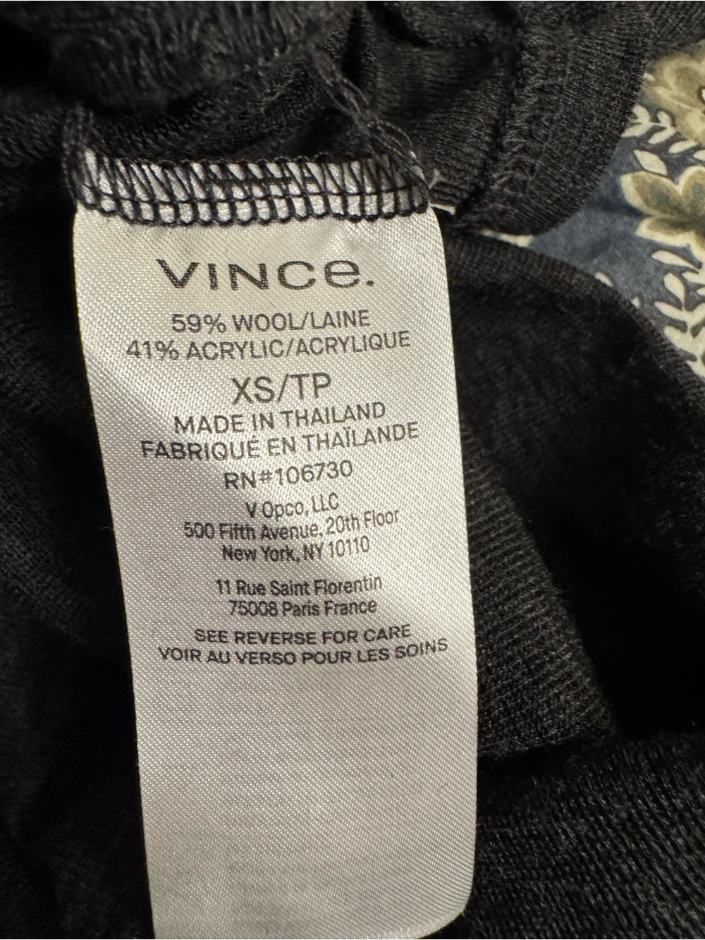Vince Charcoal Gray Long-Sleeve Knit Top - Picture 7 of 8